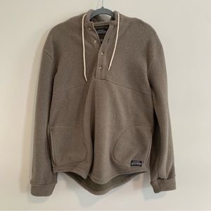 Muttonhead Camping Hoodie Teddy Sherpa Unisex Large